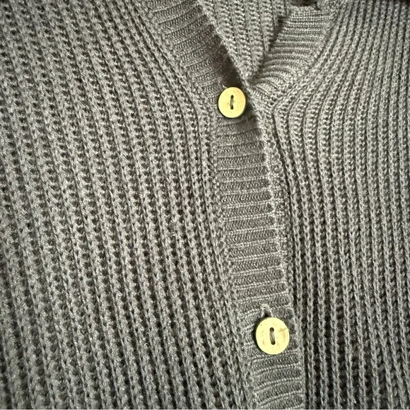 Free People Picnic Sweater Black Knit Ribbed Linen Cotton Blend Romper - Picture 7 of 9